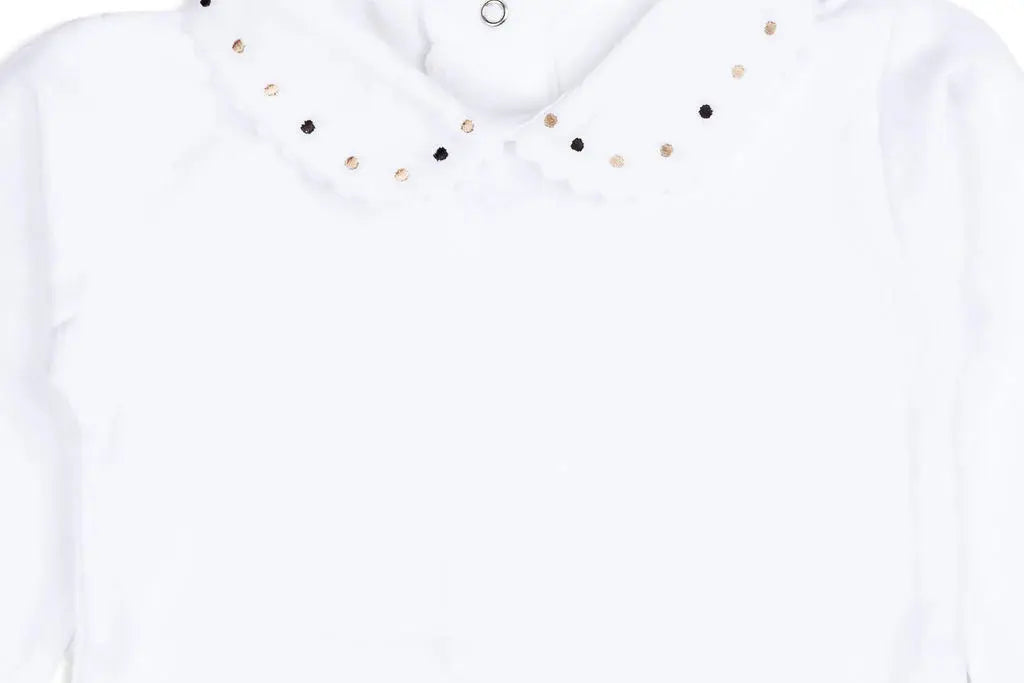 Blue Almonds Ltd Long Sleeve Body with Beige Embroidery Frilo