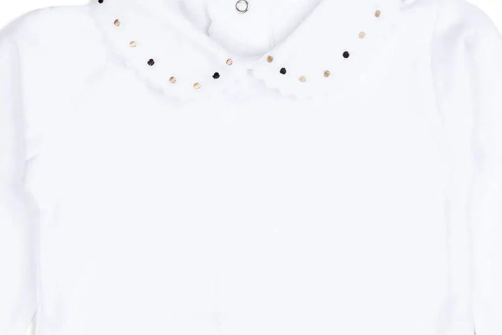 Blue Almonds Ltd Long Sleeve Body with Beige Embroidery Frilo