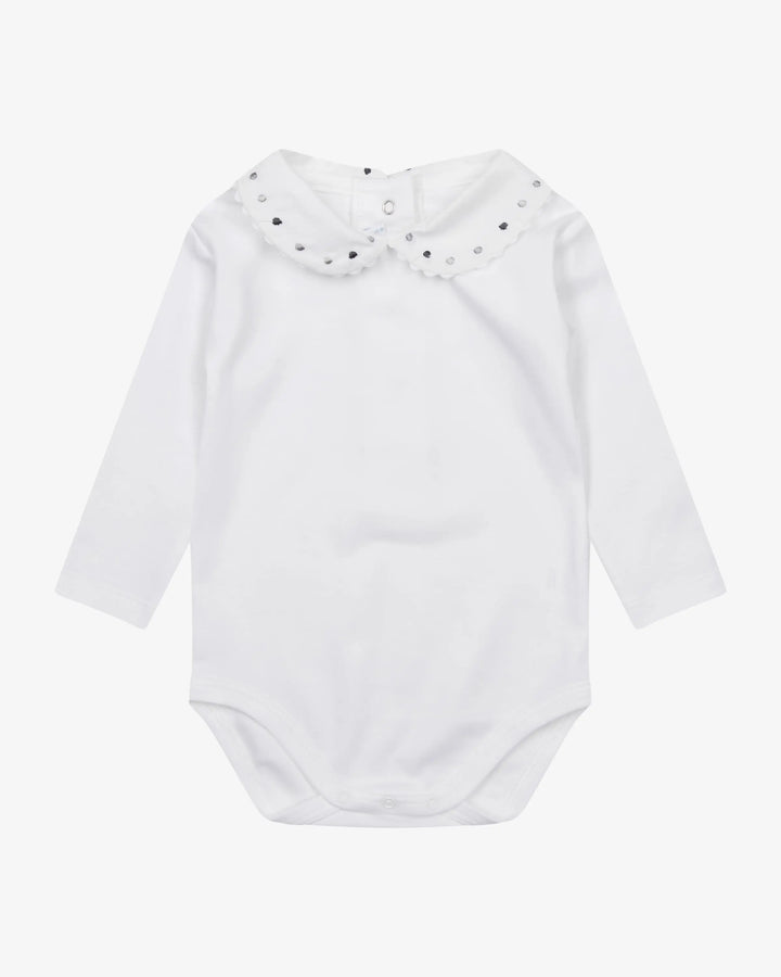 Blue Almonds Ltd Long Sleeve Body with Grey Embroidery Frilo