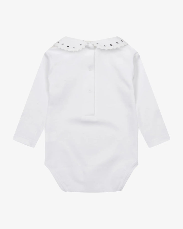 Blue Almonds Ltd Long Sleeve Body with Grey Embroidery Frilo