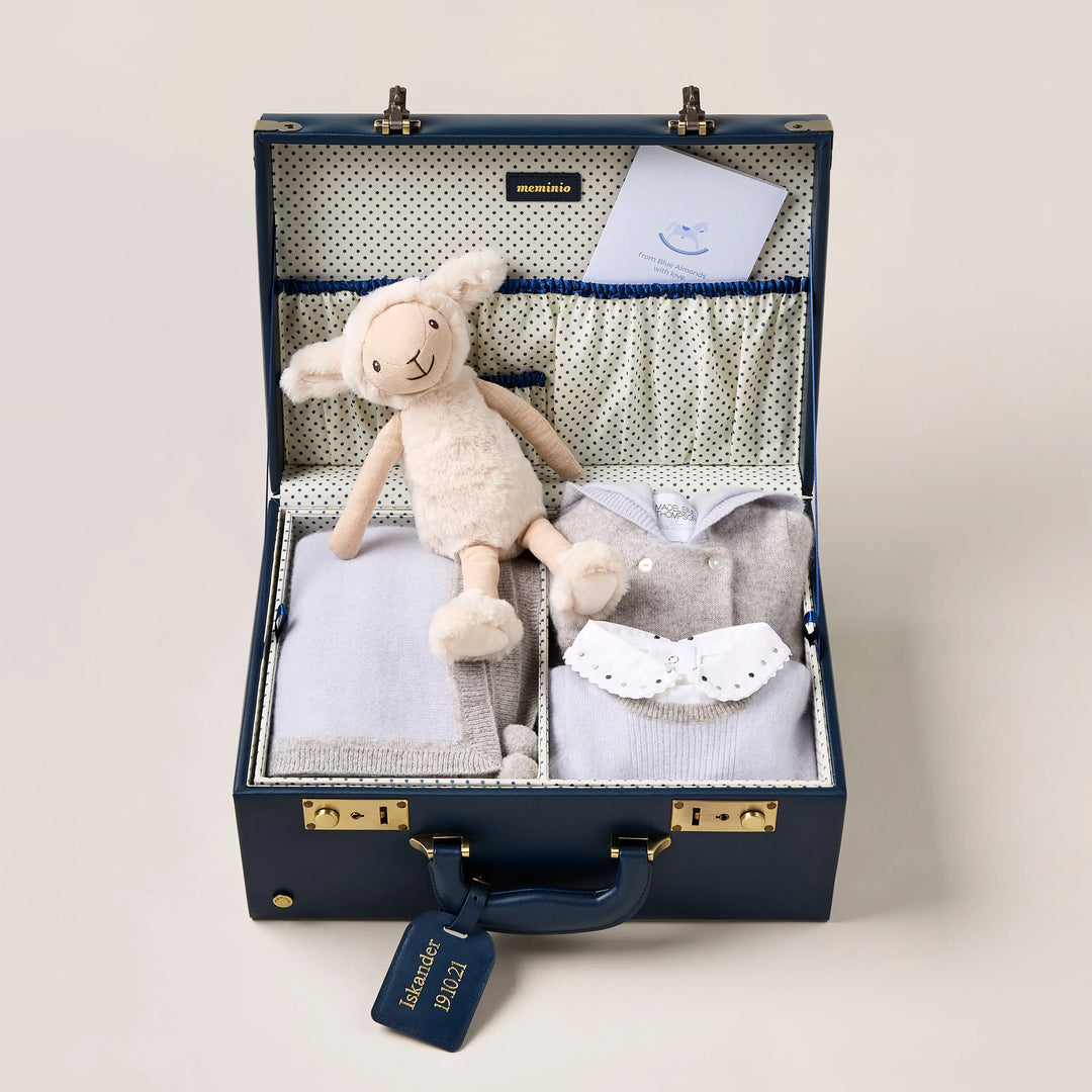 Blue Almonds Ltd Luxury Cashmere Keepsake Baby Gift Set - Blue Blue Almonds