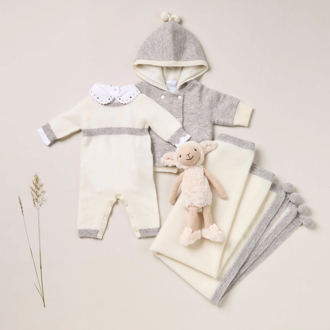 Blue Almonds Ltd Luxury Cashmere Keepsake Baby Gift Set - Neutral Blue Almonds