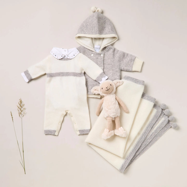 Blue Almonds Ltd Luxury Cashmere Keepsake Baby Gift Set - Neutral Blue Almonds