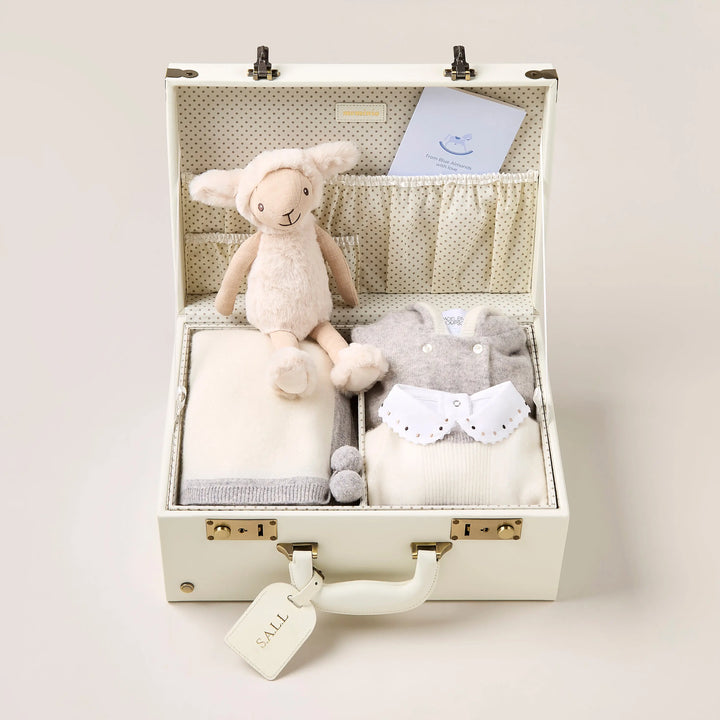Blue Almonds Ltd Luxury Cashmere Keepsake Baby Gift Set - Neutral Blue Almonds