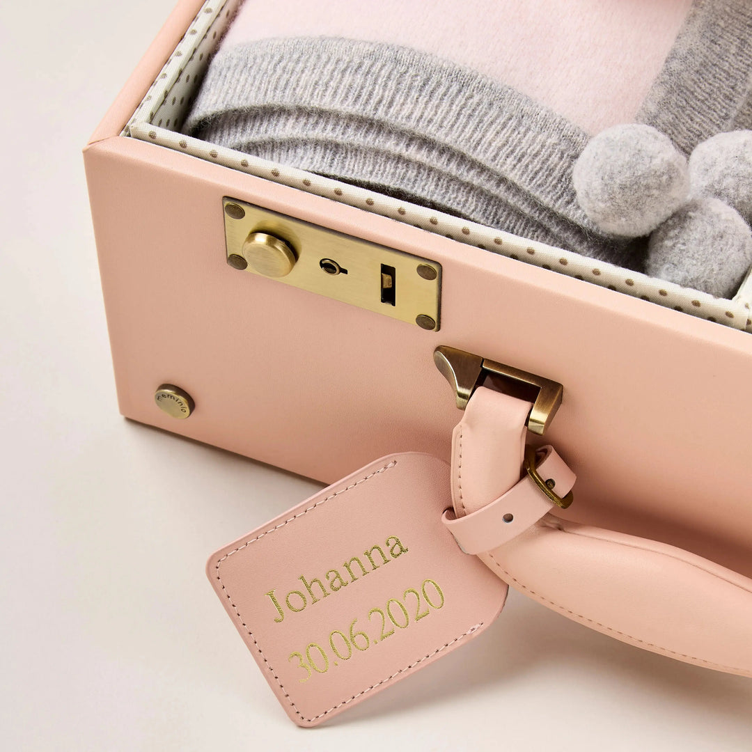 Blue Almonds Ltd Luxury Cashmere Keepsake Baby Gift Set - Pink Blue Almonds