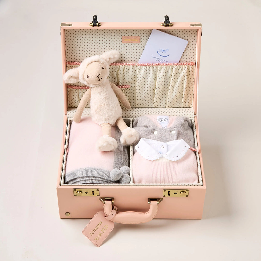 Blue Almonds Ltd Luxury Cashmere Keepsake Baby Gift Set - Pink Blue Almonds