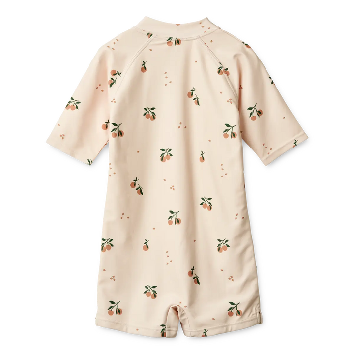 Blue Almonds Ltd Max Printed Shortsleeve Swim Jumpsuit - Peach / Sea shell - UNISEX LIEWOOD