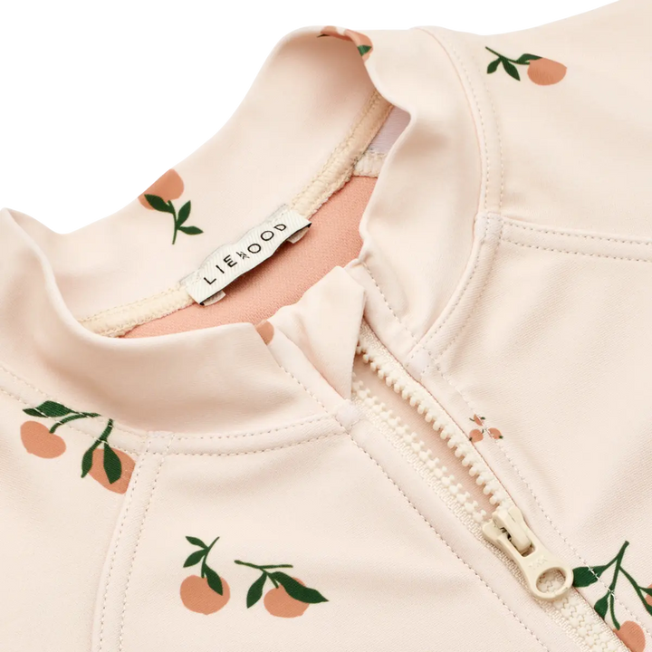 Blue Almonds Ltd Max Printed Shortsleeve Swim Jumpsuit - Peach / Sea shell - UNISEX LIEWOOD
