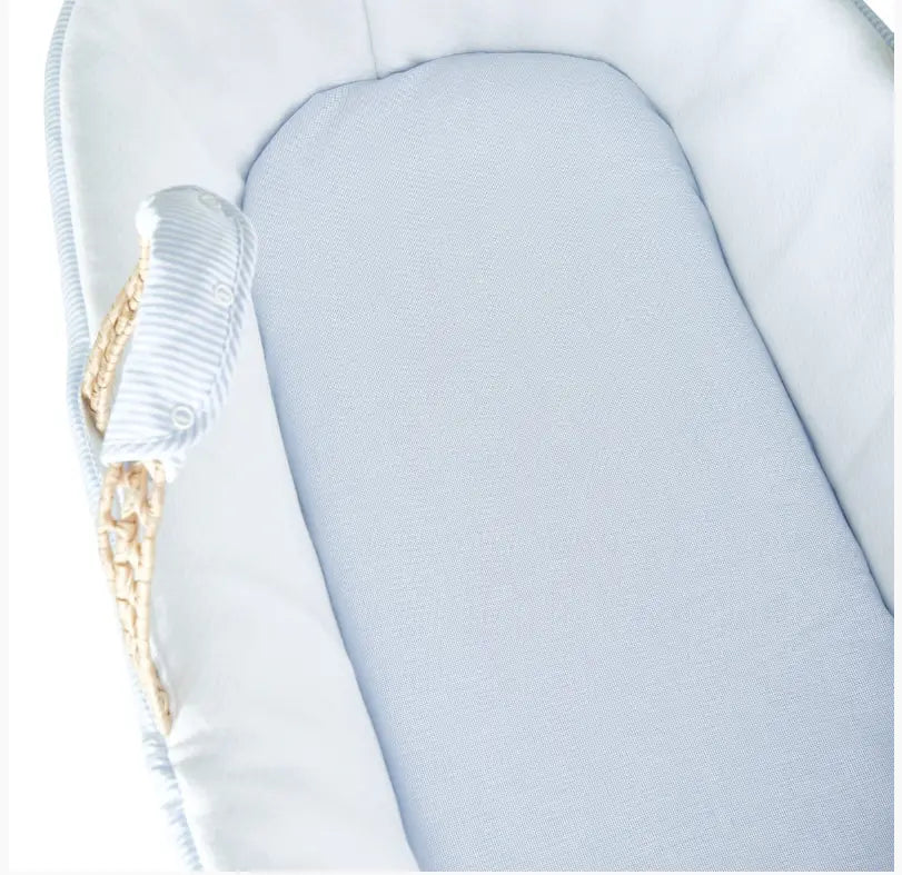 Blue Almonds Ltd Moises fitted sheet - Plain - Cradles Theophile & Patachou