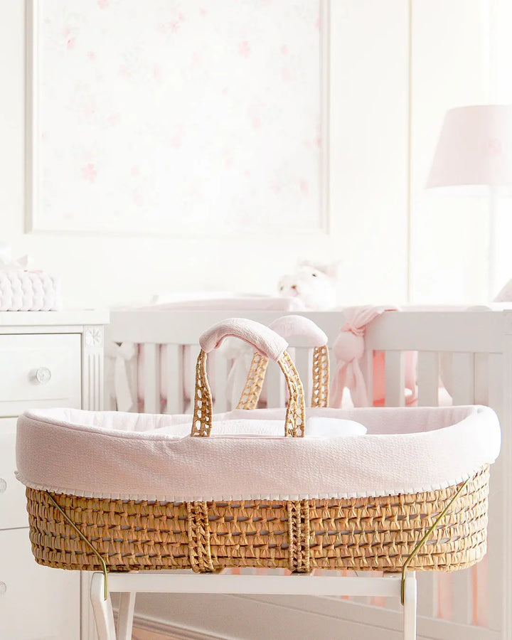 Blue Almonds Ltd Moses Basket - Cotton Pink Theophile & Patachou