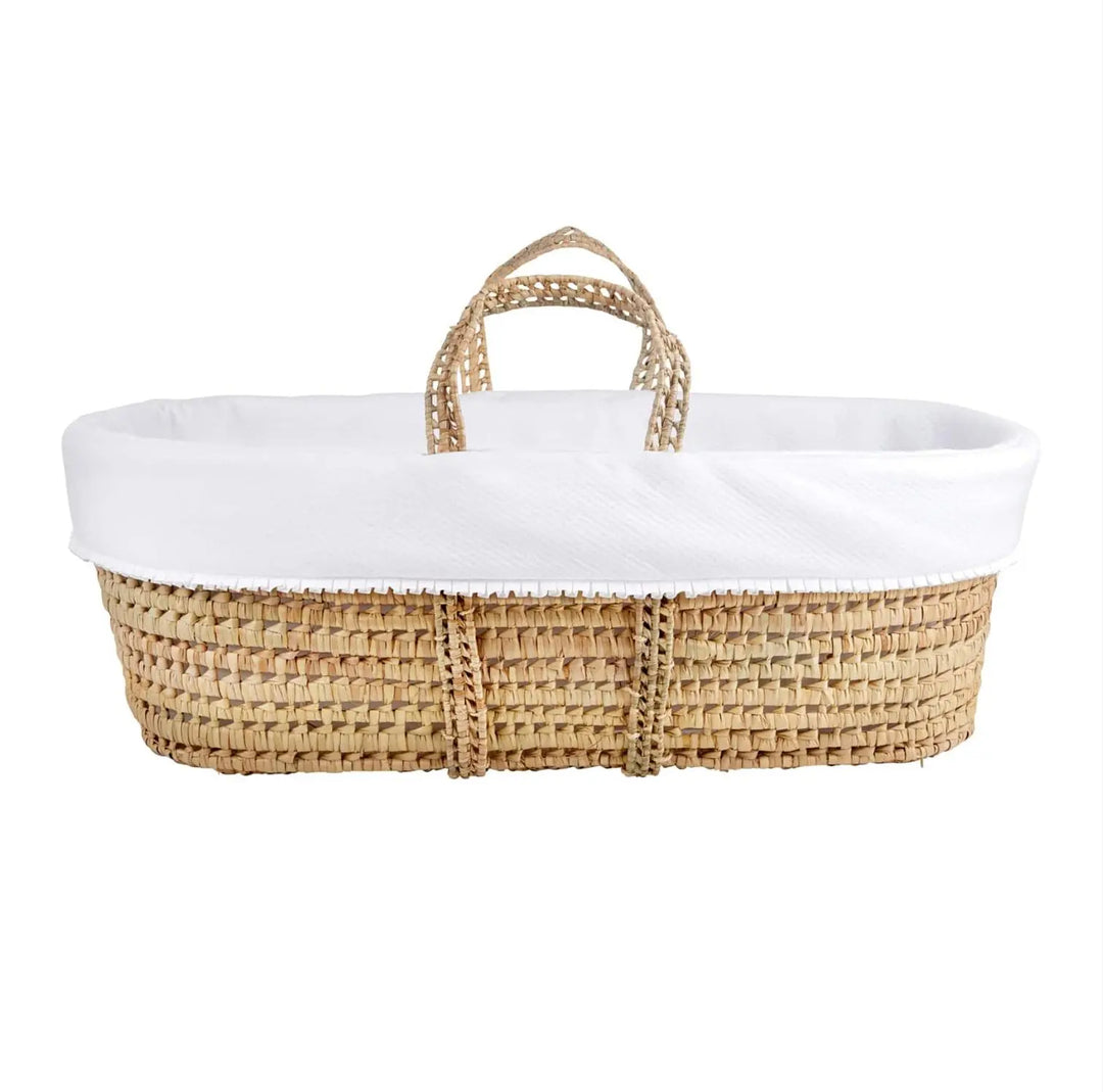 Blue Almonds Ltd Moses Basket - Cotton White Theophile & Patachou