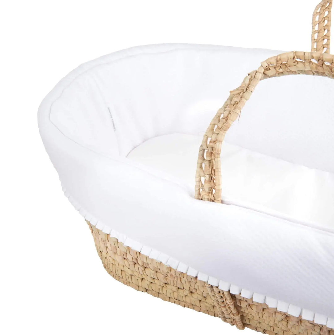 Blue Almonds Ltd Moses Basket - Cotton White Theophile & Patachou