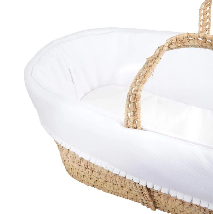 Blue Almonds Ltd Moses Basket - Cotton White Theophile & Patachou
