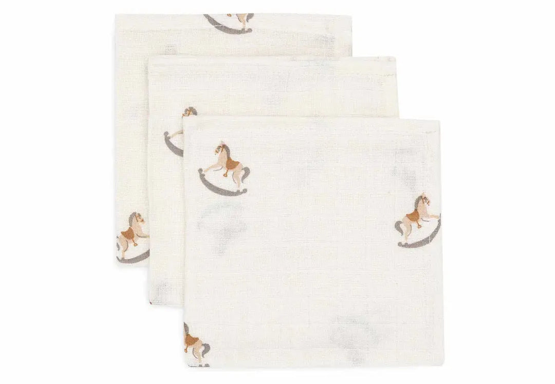 Blue Almonds Ltd Mouth Cloth Muslin - Nostalgic Ride - 3 Pack Jollein