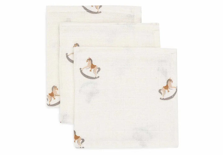 Blue Almonds Ltd Mouth Cloth Muslin - Nostalgic Ride - 3 Pack Jollein