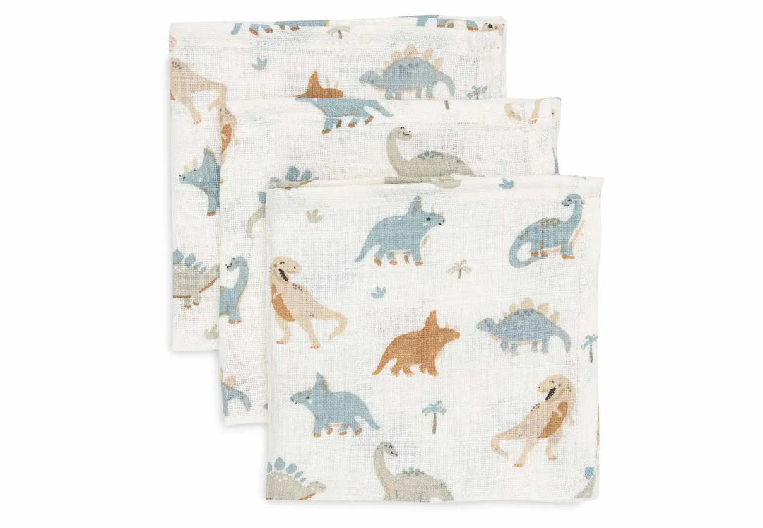 Blue Almonds Ltd Mouth Cloth Muslin - Roarsome  - 3 Pack Jollein
