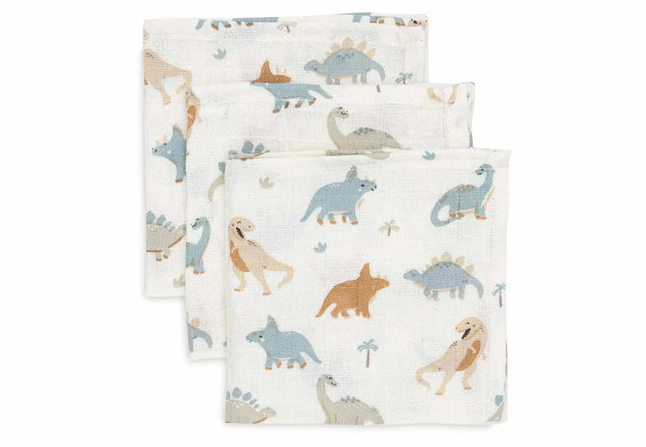 Blue Almonds Ltd Mouth Cloth Muslin - Roarsome  - 3 Pack Jollein