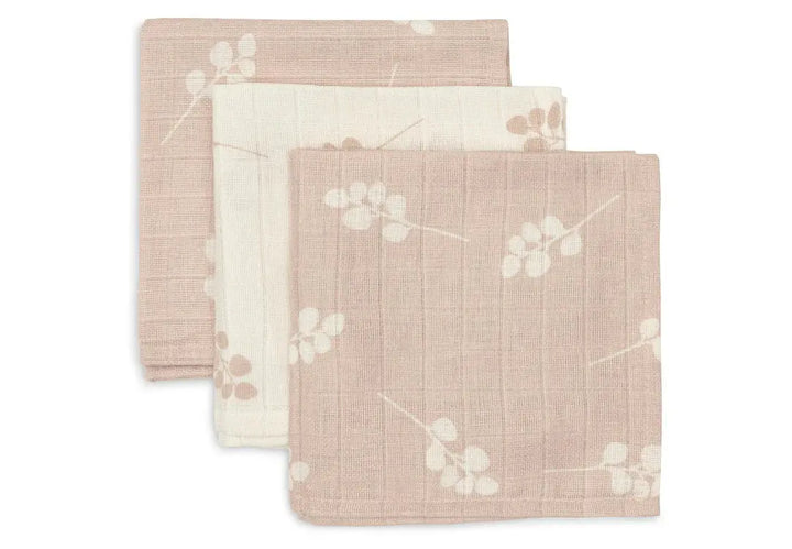 Blue Almonds Ltd Mouth Cloth Muslin - Wild Rose - 3 Pack Jollein