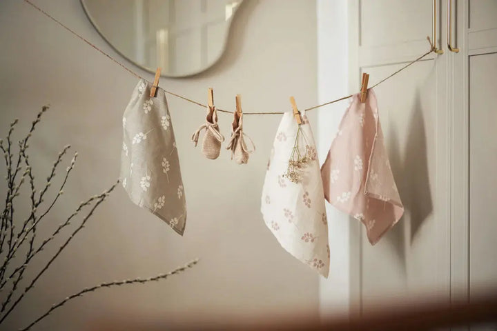 Blue Almonds Ltd Mouth Cloth Muslin - Wild Rose - 3 Pack Jollein