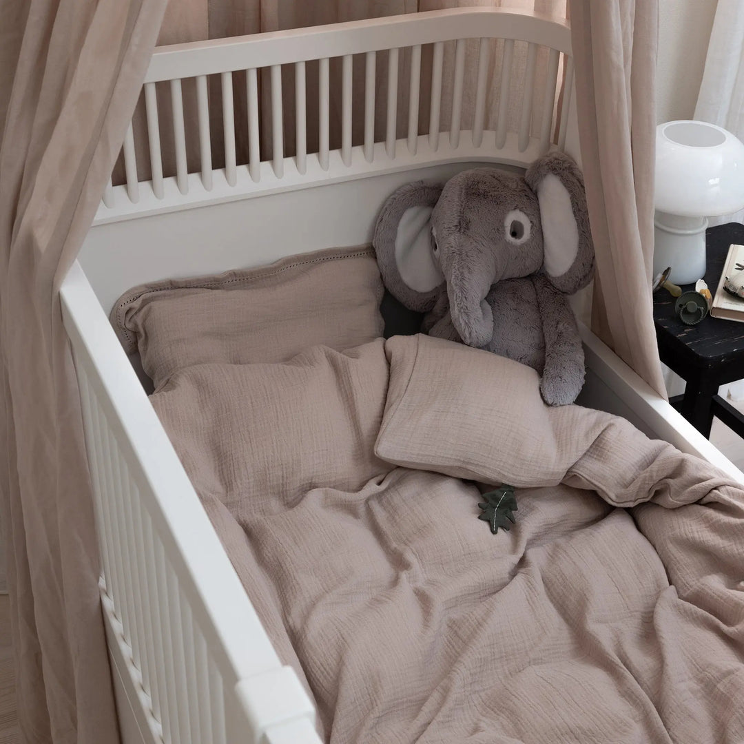 Blue Almonds Ltd Muslin Bedding Set - Seabreeze Beige Sebra