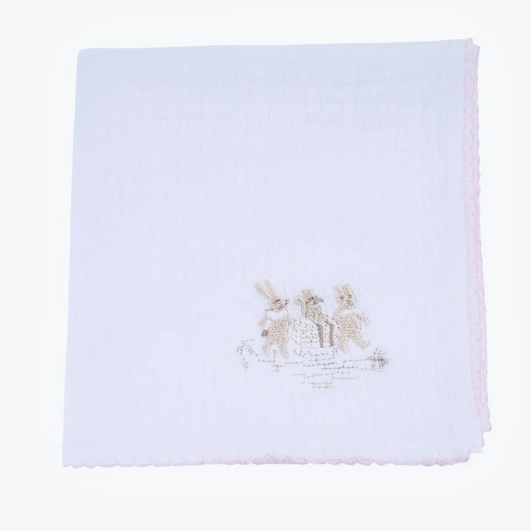 Blue Almonds Ltd Muslin Sheep PP 3 freinds - Pink Garden Party Theophile & Patachou