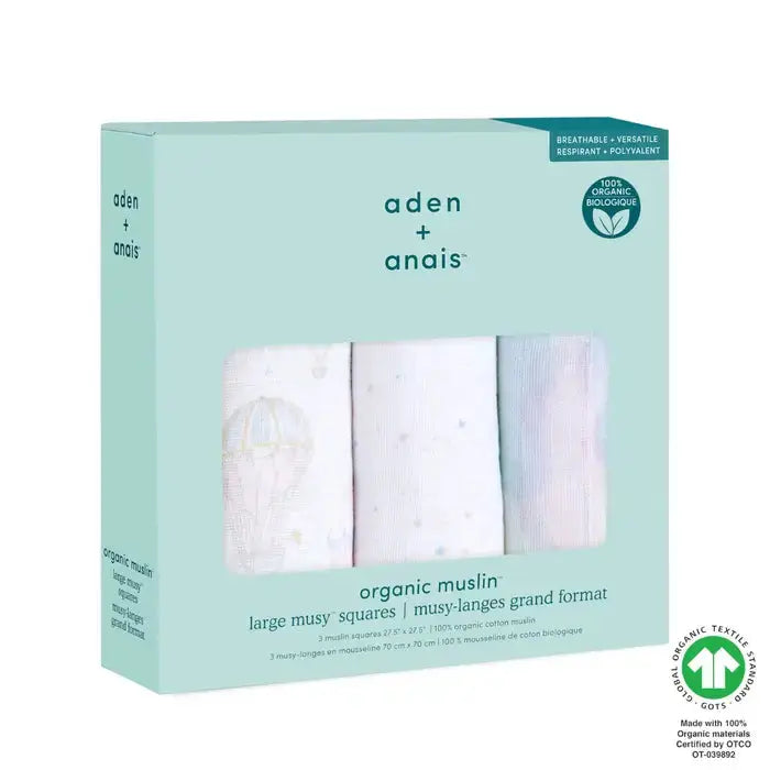 Blue Almonds Ltd Musy 3-pack "Above the clouds" aden + anais