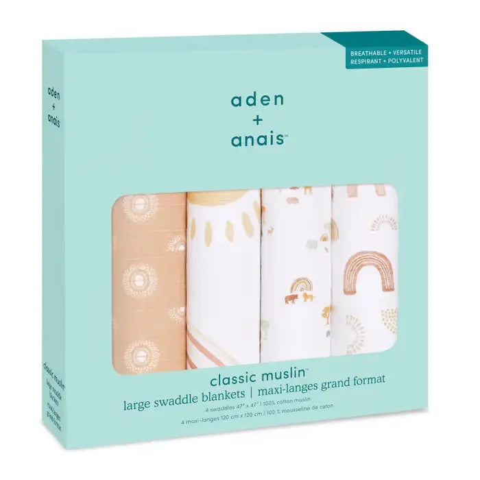 Blue Almonds Ltd Musy 4-pack "keep rising" aden + anais