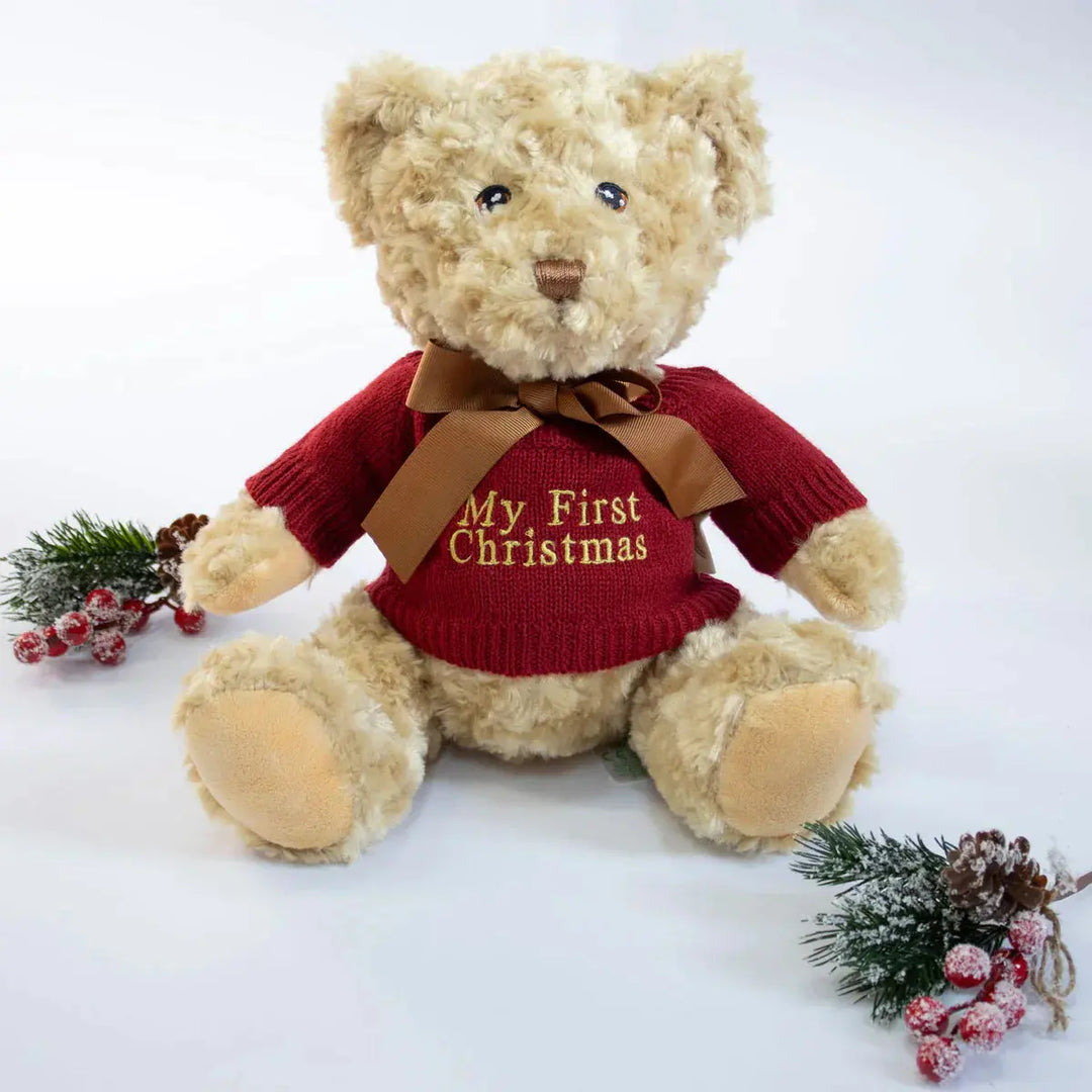 Blue Almonds Ltd My First Christmas Luxury Teddy The Baby Gifting Company