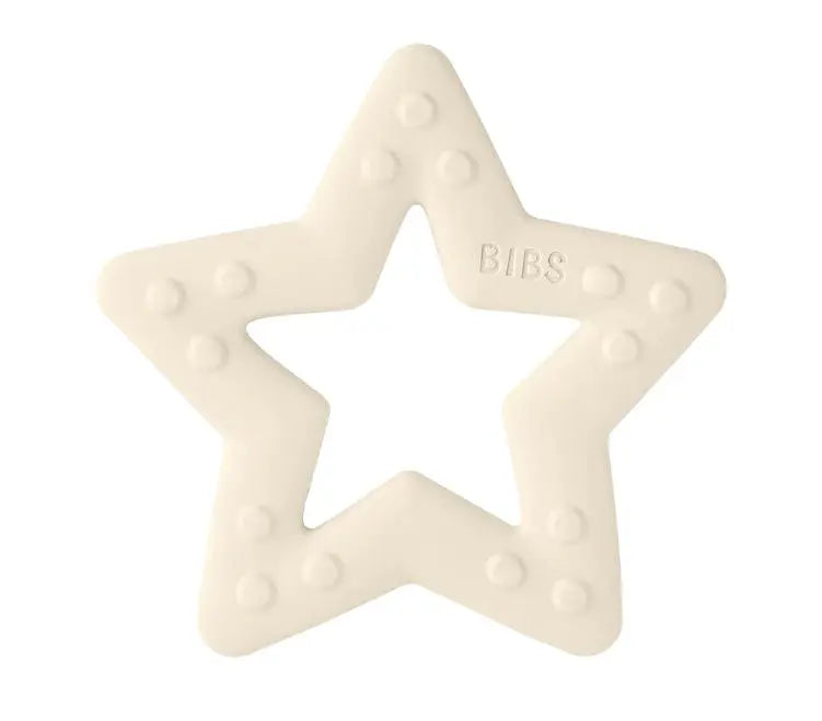Blue Almonds Ltd Baby Star teether - Ivory BIBS Pacifiers