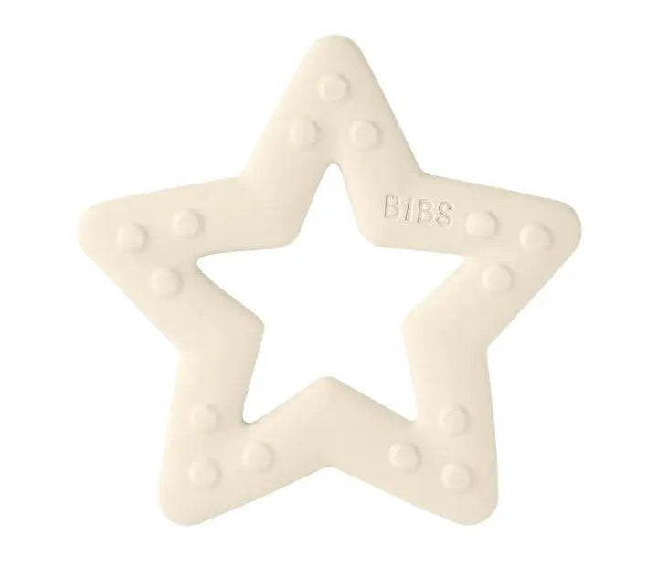 Blue Almonds Ltd Baby Star teether - Ivory BIBS Pacifiers