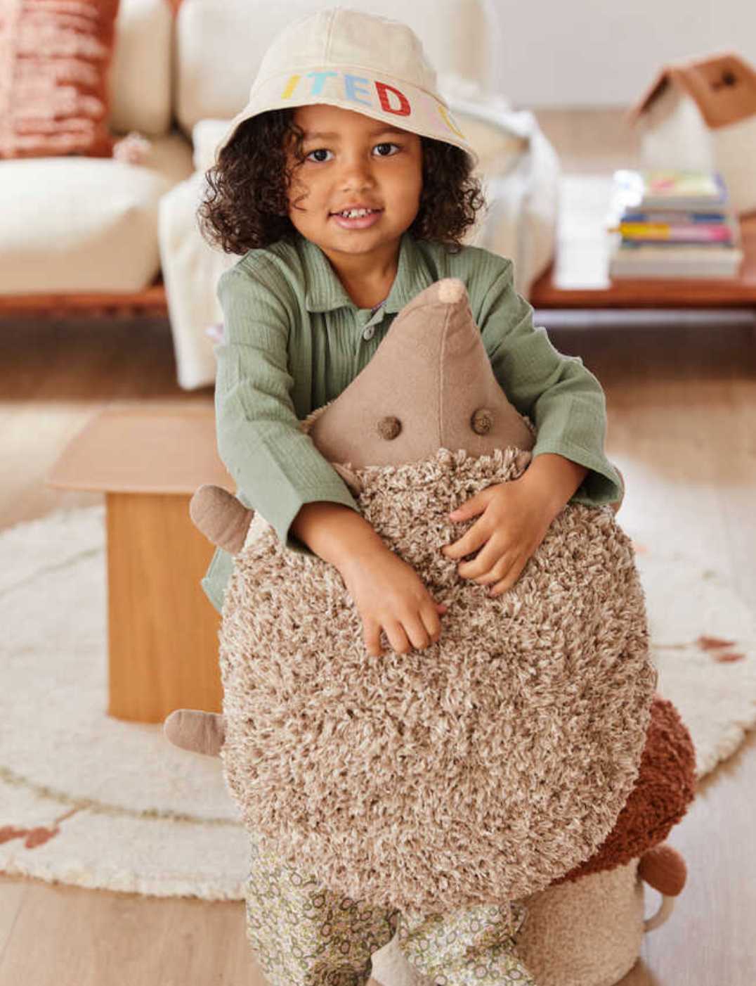 Blue Almonds Ltd Floor Cushion Hedgehog Lorena Canals