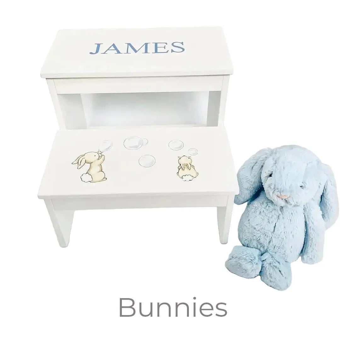 Blue Almonds Ltd Personalised Hand-Painted Steps LUI & LEI Interiors