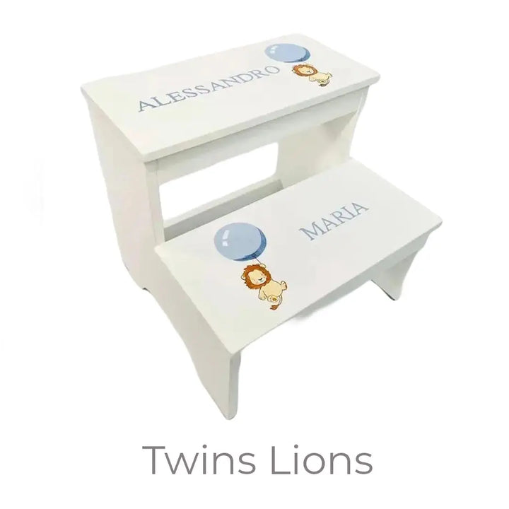 Blue Almonds Ltd Personalised Hand-Painted Steps LUI & LEI Interiors