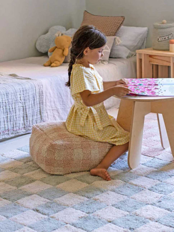Blue Almonds Ltd Pouffe "marshmallow square" pearl grey Lorena Canals