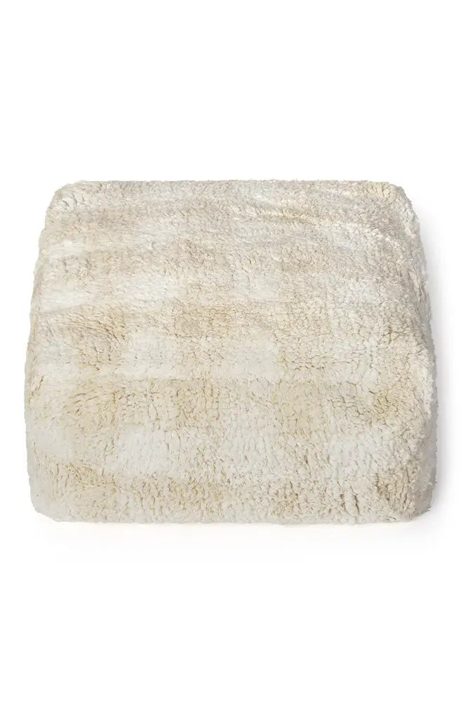 Blue Almonds Ltd Pouffe "Vichy" Ivory Lorena Canals