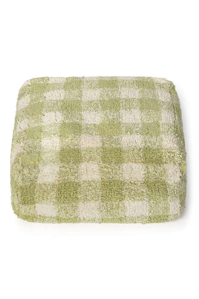 Blue Almonds Ltd Pouffe "Vichy" Matcha Lorena Canals
