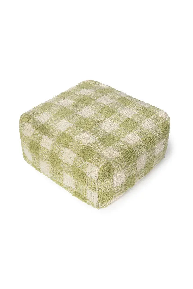 Blue Almonds Ltd Pouffe "Vichy" Matcha Lorena Canals