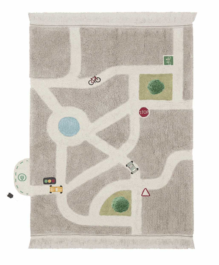 Blue Almonds Ltd Washable cotton play rug "Eco-City" Lorena Canals