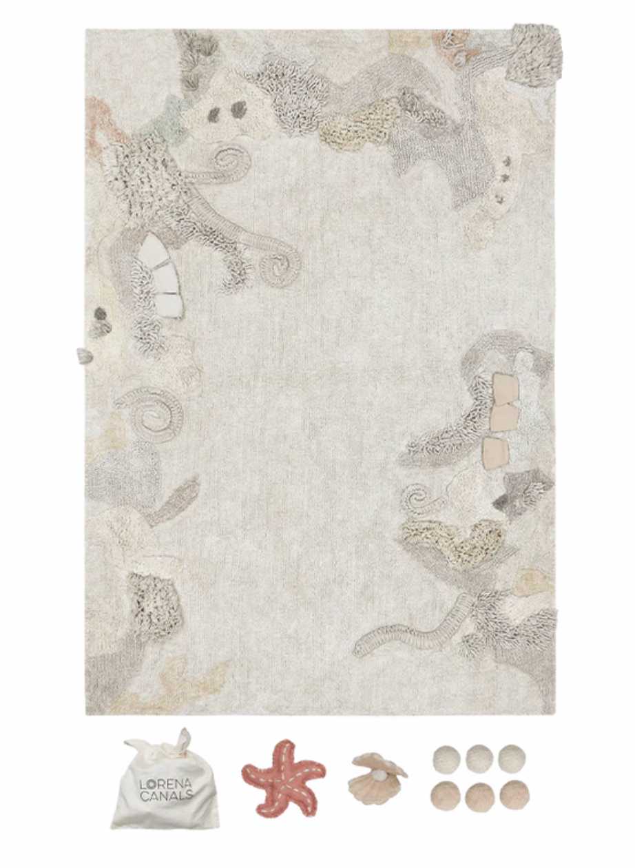 Blue Almonds Ltd Washable cotton play rug "Seabed" Lorena Canals