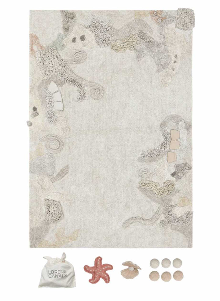 Blue Almonds Ltd Washable cotton play rug "Seabed" Lorena Canals