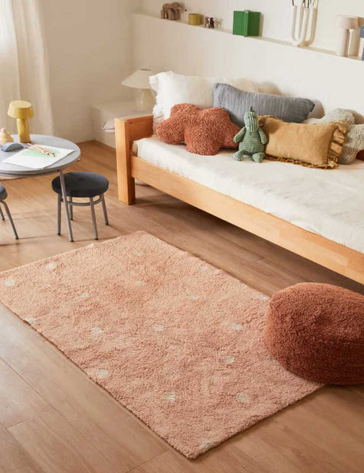 Blue Almonds Ltd Washable cotton rug "Mini Dot Rose" Lorena Canals