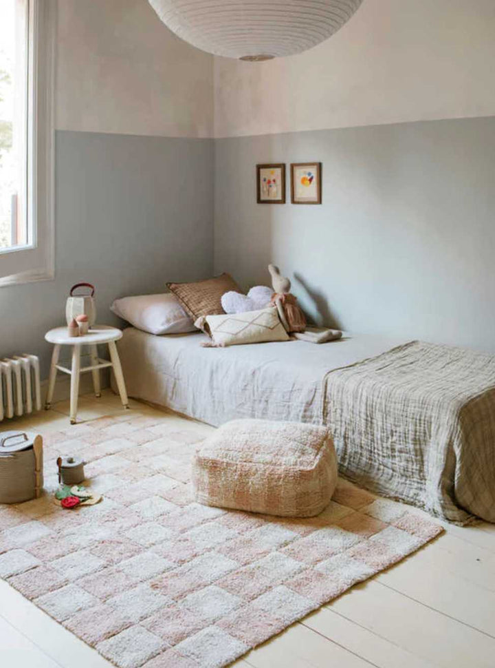 Blue Almonds Ltd Washable cotton rug "Tiles Rose" Lorena Canals
