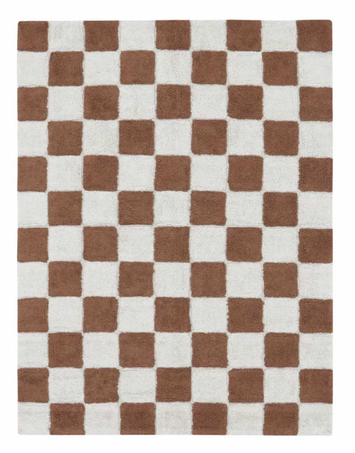Blue Almonds Ltd Washable cotton rug "Tiles Toffee" Lorena Canals