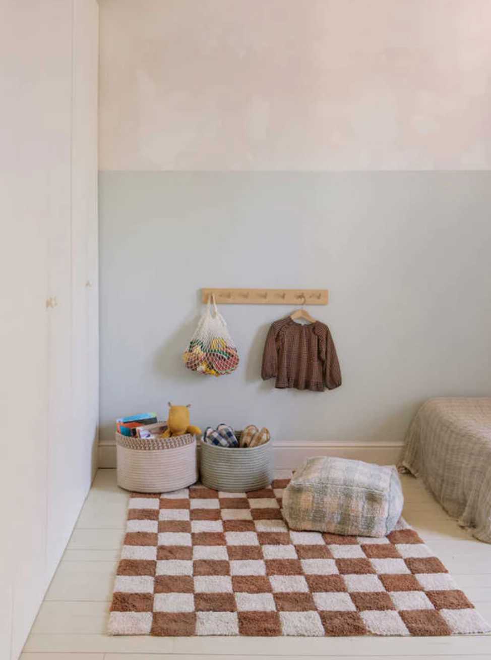 Blue Almonds Ltd Washable cotton rug "Tiles Toffee" Lorena Canals