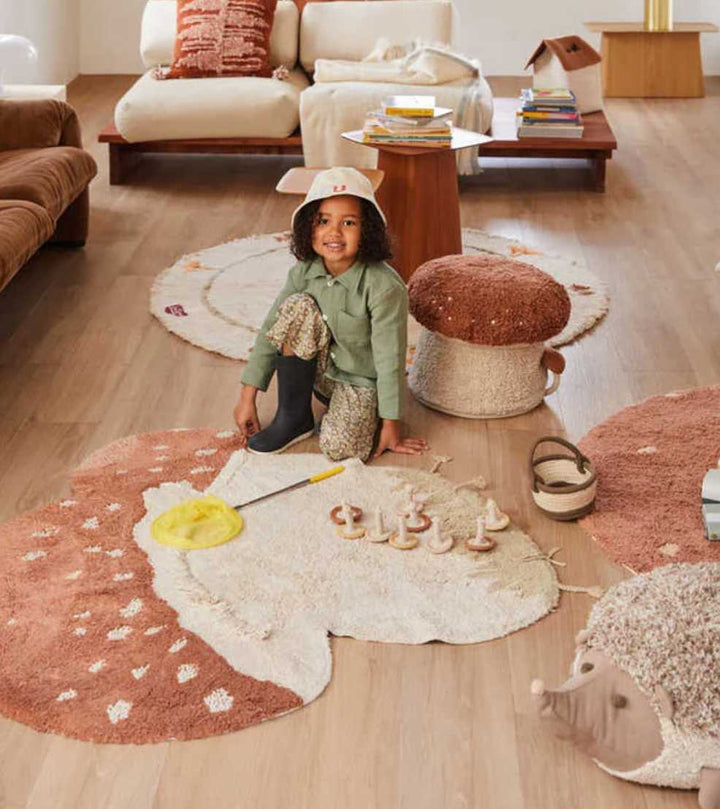 Blue Almonds Ltd Washable cotton rug "boletus" Lorena Canals