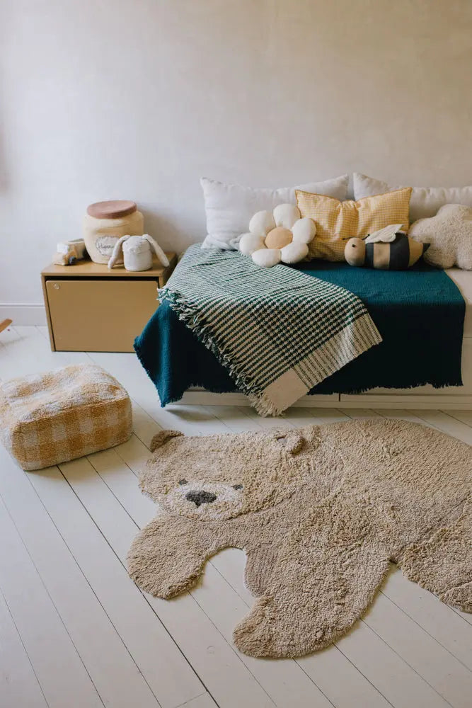 Blue Almonds Ltd Washable cotton rug "Bear" Lorena Canals