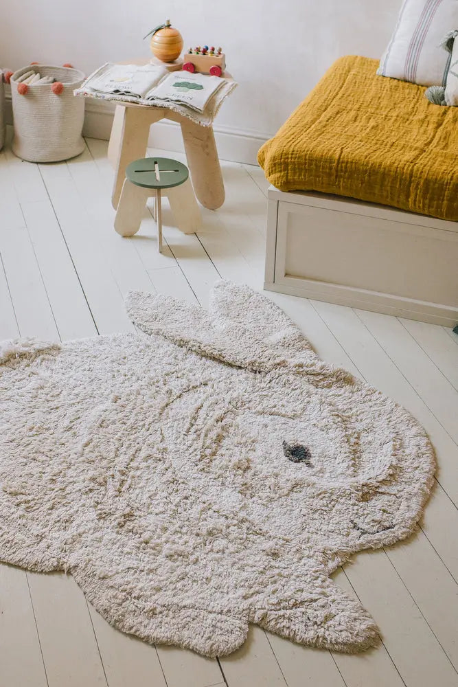 Blue Almonds Ltd Washable cotton rug "Bunny" Lorena Canals