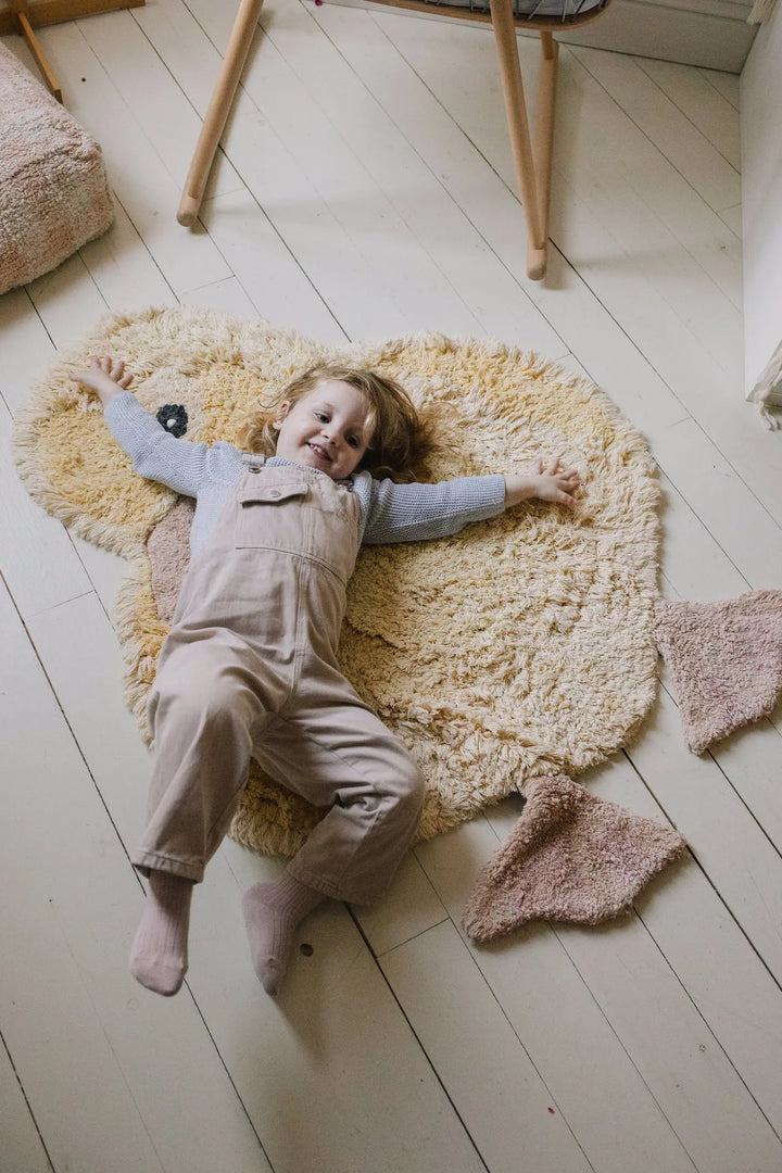 Blue Almonds Ltd Washable cotton rug "Ducky" Lorena Canals