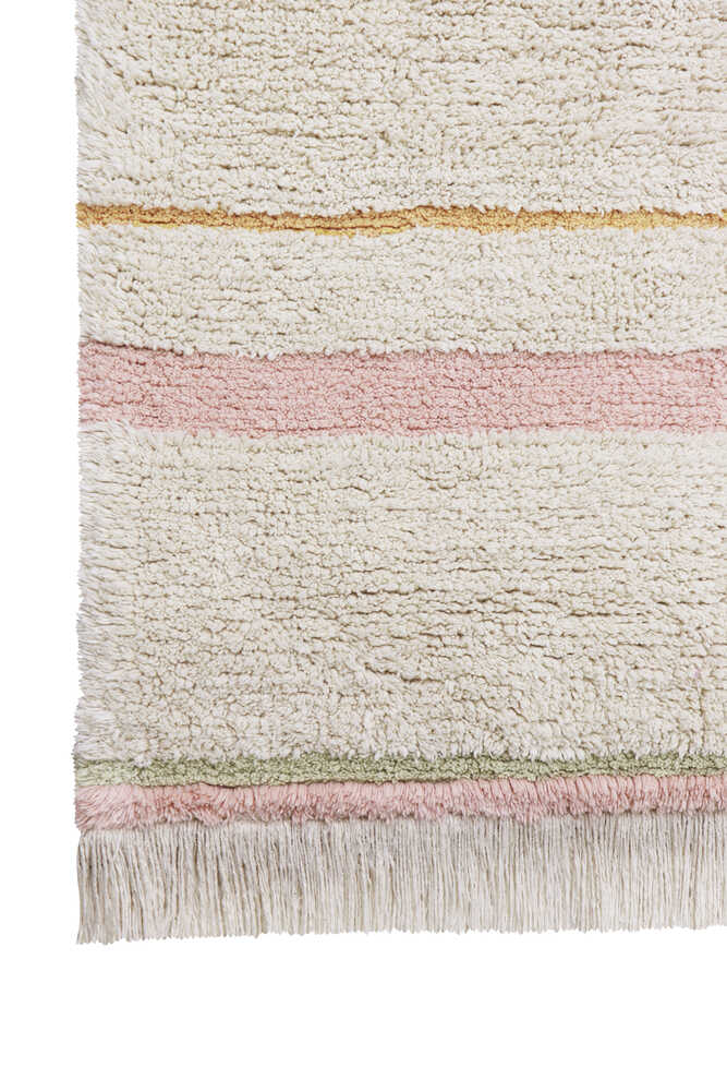 Blue Almonds Ltd Washable cotton rug "Hippy Dots Natural - Vintage Nude" Lorena Canals