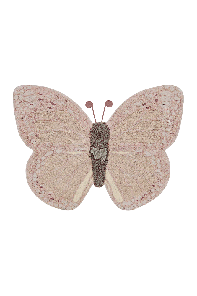 Blue Almonds Ltd Washable cotton rug "baby butterfly" Lorena Canals